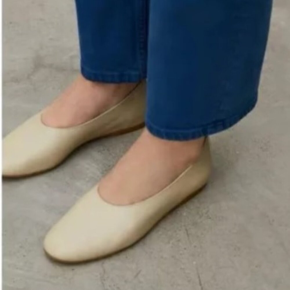 Everlane Cream DAY GLOVE Flat Shoes 7
